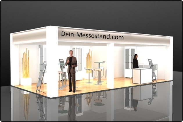 Produktpräsentation auf einem hochwertigen Messestand Messebau mit Qualität